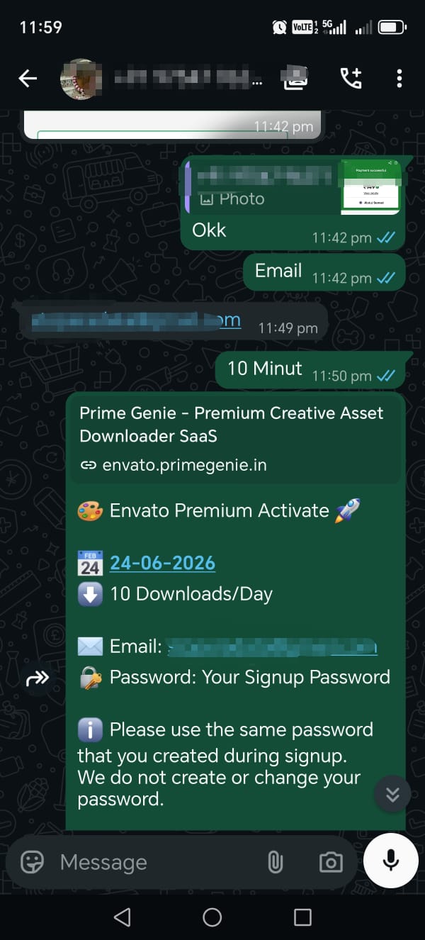 Prime Genie Group Buy designer tools subscription customer activation proof screenshot 46